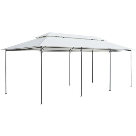 Tonnelle de Jardin Tente de réception - Rapide à Installer 600x298x270 cm Blanc 180 g/m² BV305345 - BonneVie (1/5)