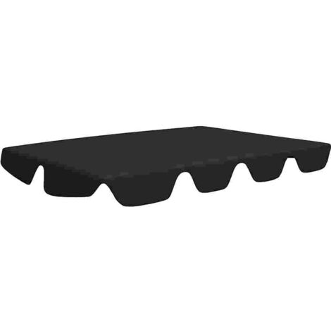 Toit de rechange de balançoire Toit de remplacement Noir 188/168x110/145 cm 62775 (1/5)