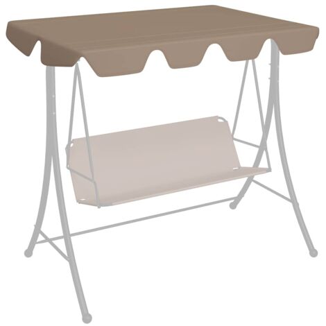 Toit de rechange de balançoire Toit de remplacement Taupe 188/168x110/145 cm 73536 (1/5)