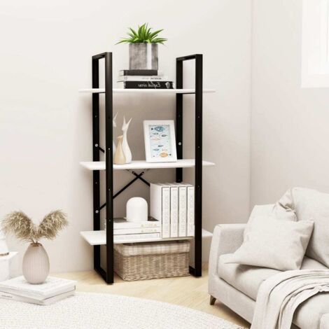 Étagère de rangement Meuble Étagère Meuble de rangement Blanc 60x30x105 cm Bois de pin massif 57721