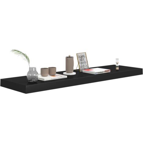 Étagère murale flottante Noir 90x23,5x3,8 MDF (1/5)