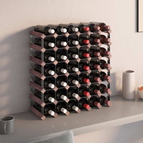 Casier à bouteilles Étagère à bouteille - Casier à vin pour 42 bouteilles Marron Bois pin solide BV269625 - BonneVie (1/5)