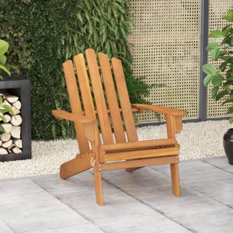 Chaise de jardin et de camping, Chaise de relaxation, Adirondack Bois d'acacia massif OIB6514E (1/5)