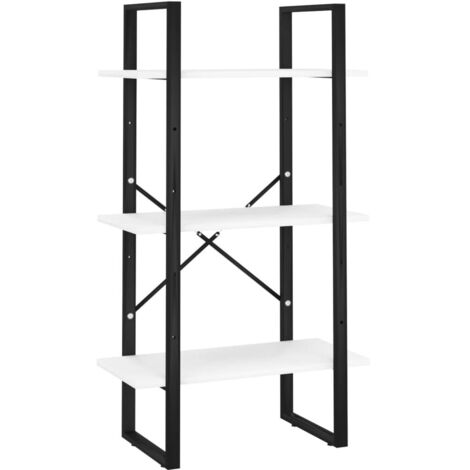 Étagère de rangement Étagère Charge Lourde - Étagère de stockage Blanc 60x30x105 cm Aggloméré BV484782 - BonneVie (1/5)