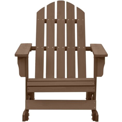 Chaise à bascule de jardin et de camping, Chaise de relaxation, Bois Marron OIB2099E