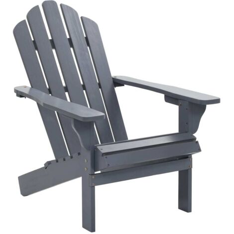 Chaise de jardin Fauteuil de Jardin Bois Gris 80620