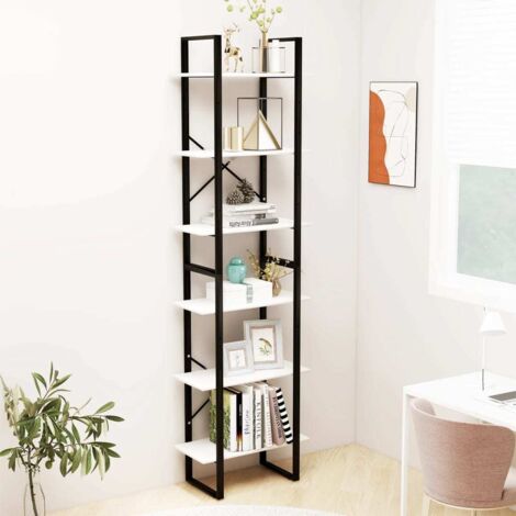 Étagère de rangement Étagère Charge Lourde - Étagère de stockage Blanc 60x30x210 cm Bois de pin massif BV693465 - BonneVie (1/5)