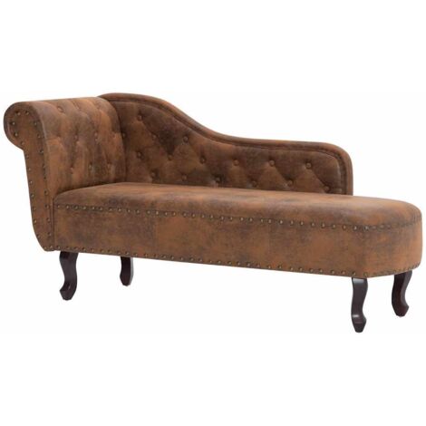 Chaise longue Marron Similicuir daim (1/5)