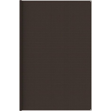 Tapis de tente Terrasse Salon Cuisine - Tapis de jardin 400x400 cm Marron BV442727 - BonneVie (1/5)