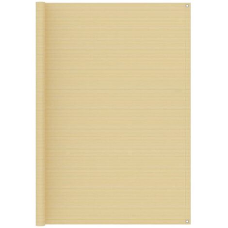 Tapis de tente Terrasse Salon Cuisine - Tapis de jardin 200x400 cm Beige BV340510 - BonneVie (1/4)