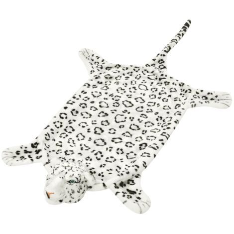 Tapis Tapis de salon Tapis d'entrée en peluche en forme de léopard 139 cm Blanc 55385 (1/4)