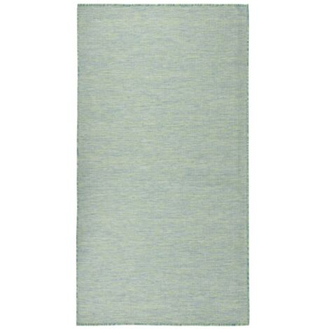 Tapis extérieur à tissage plat Terrasse Salon Cuisine - Tapis de jardin 140x200 cm Turquoise BV598406 - BonneVie (1/5)