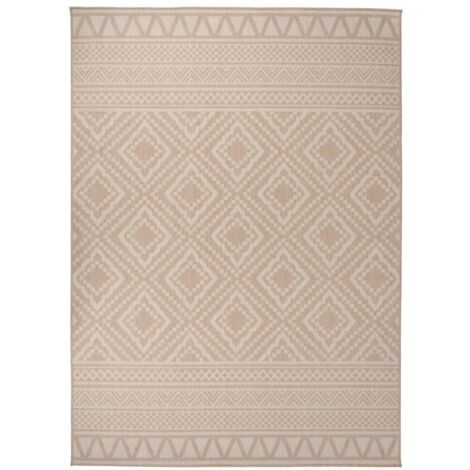 Tapis extérieur à tissage plat Terrasse Salon Cuisine - Tapis de jardin 200x280 cm Rayures brunes BV150604 - BonneVie (1/5)
