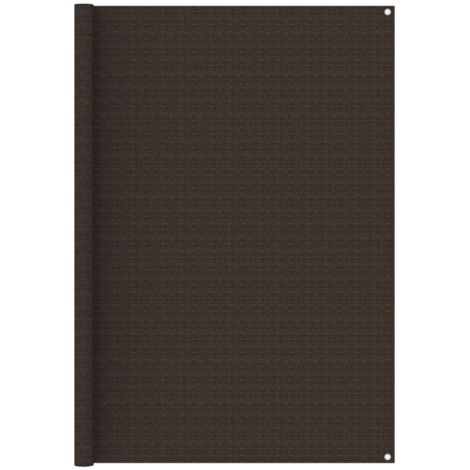 Tapis de tente Terrasse Salon Cuisine - Tapis de jardin 200x400 cm Marron BV947205 - BonneVie (1/5)