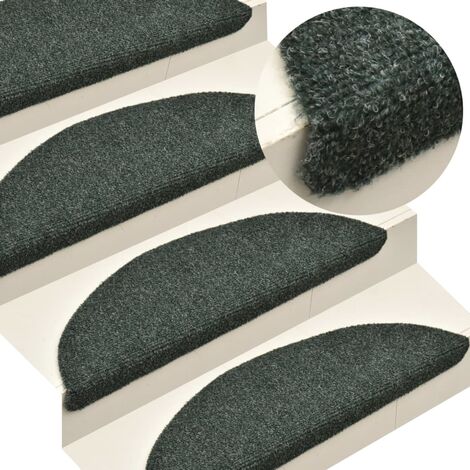 HANSE Home Lot De 15 Tapis D'Escalier Fancy – Autocollants Antidérapants Semi-Circulaires Gris 23 X 65 Cm – Sécurité & Décoration Intérieure