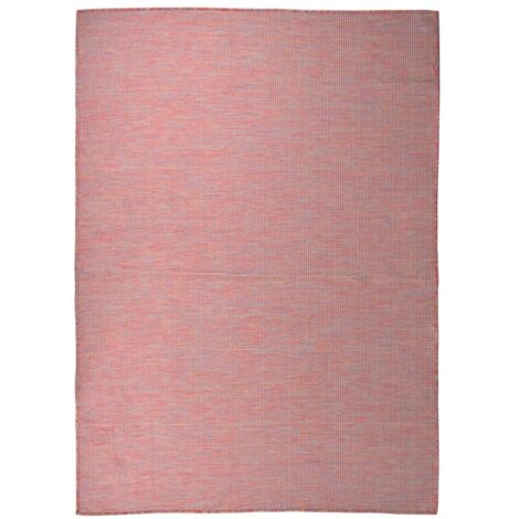 Tapis extérieur à tissage plat Terrasse Salon Cuisine - Tapis de jardin 200x280 cm Rouge BV565492 - BonneVie (1/5)