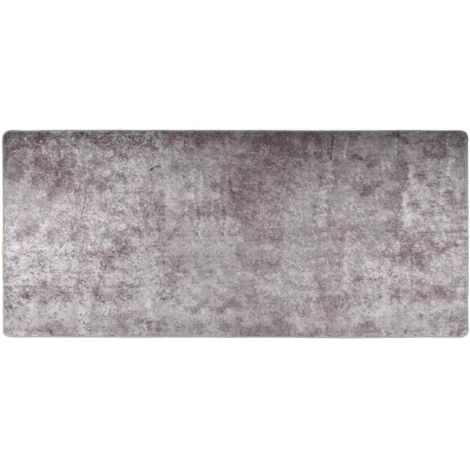 Tapis lavable antidérapant Tapis de salon Tapis d'entrée 80x300 cm Gris 31377 (1/4)
