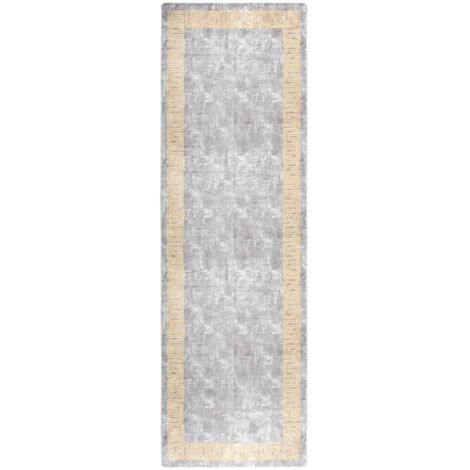 Tapis lavable antidérapant 80x300 cm Gris (1/5)