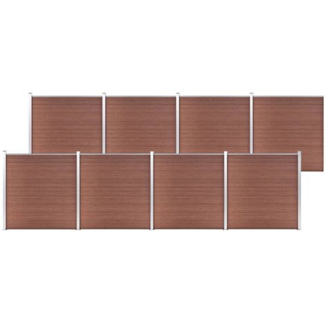 Clôture de jardin WPC 1391x186 cm Marron (1/5)