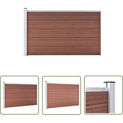 Furniture Limited - Clôture de jardin WPC 175x105 cm Marron