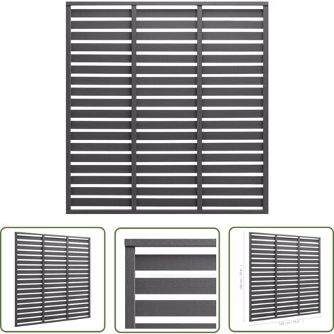 INLIFE Panneau de clôture WPC 180x180 cm Gris (1/4)