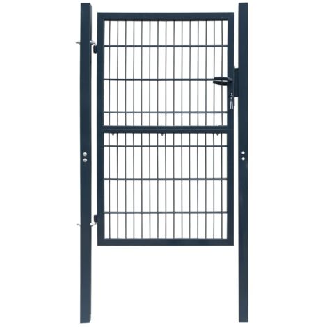 Portillon 2D (simple) Gris anthracite 106x170 cm (1/5)