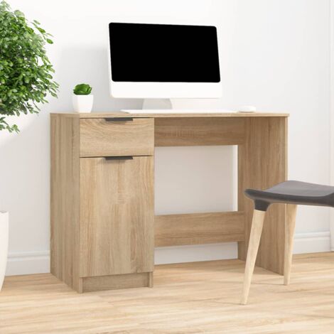 Bureau Bureau informatique Table d'ordinateur Chêne sonoma 100x50x75 cm Bois d'ingénierie FR63354 (1/5)