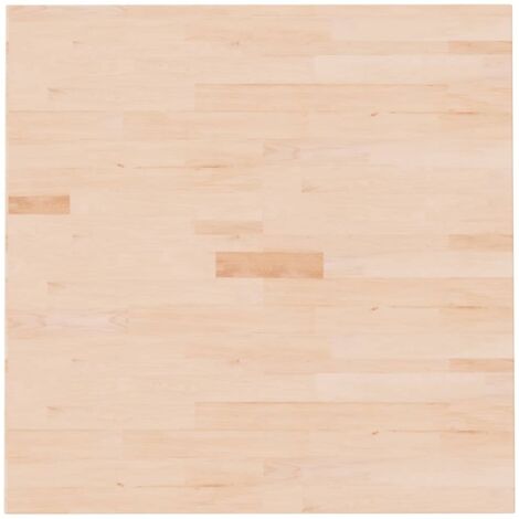 Plateau de table Design Moderne, Dessus de table de salle à manger, carré 80x80x1,5 cm Bois chêne massif non traité OIB5130E (1/4)