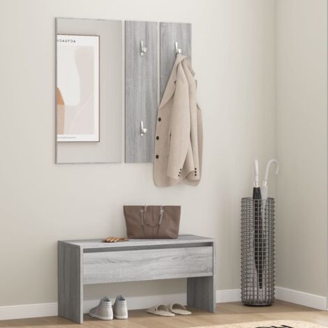 Ensemble de meubles de couloir Ensemble de meubles d'entrée Sonoma gris Bois d'ingénierie 71562 (1/5)