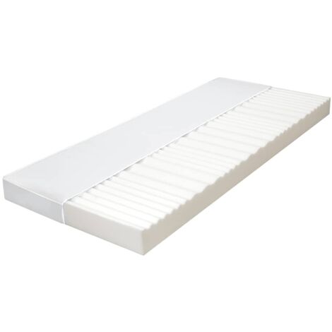 Matelas Matelas à mémoire de forme 100x200 cm 7 zones Mousse PU 10 cm H2 H3 26021 (1/5)