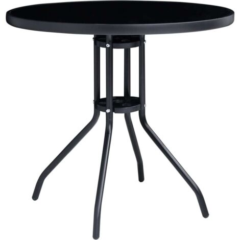 Ensemble Table et Chaises de jardin 5 pcs Mobilier de bistro Noir et anthracite 92613 (1/5)