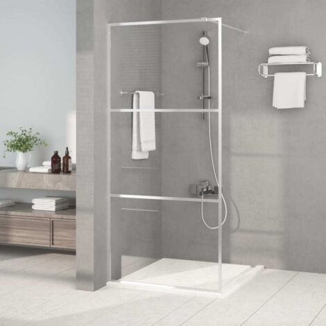 Paroi de douche  Porte De Douche Argenté 90x195 cm Verre ESG transparent 77095 (1/5)