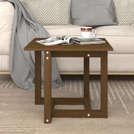 Table basse Table de salon Table à thé Marron miel 50x50x45 cm Bois massif de pin 87107 (1/5)