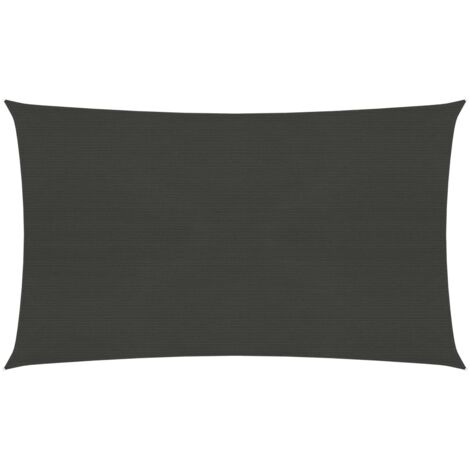 Voile d'ombrage Voile de parasol - 160 g/m² Anthracite 2x5 m PEHD BV732287 - BonneVie (1/5)