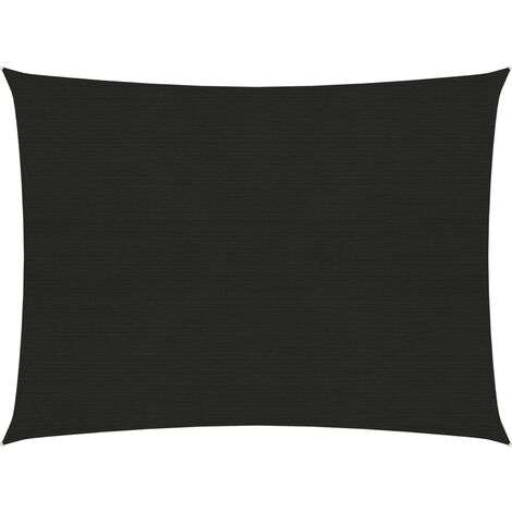 Voile d'ombrage Voile de parasol - 160 g/m² Noir 2x3,5 m PEHD BV899667 - BonneVie (1/5)
