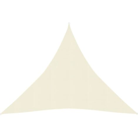 Voile d'ombrage Toile d'ombrage 160 g/m² Crème 3x3x3 m PEHD 76791 (1/5)