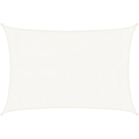 Voile d'ombrage Voile de parasol - 160 g/m² Blanc 3x5 m PEHD BV152854 - BonneVie (1/5)