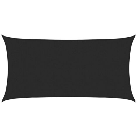 Voile d'ombrage Toile d'ombrage 160 g/m² Noir 2x4 m PEHD 31418 (1/5)