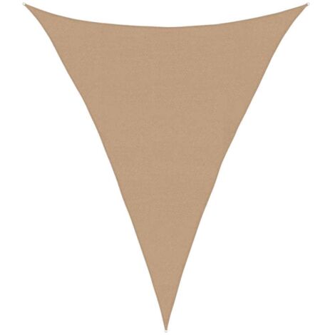 Voile d'ombrage Toile d'ombrage 160 g/m² Taupe 5x7x7 m PEHD 41312 (1/5)