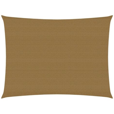 Voile d'ombrage Voile de parasol - 160 g/m² Taupe 3,5x4,5 m PEHD BV123927 - BonneVie (1/5)