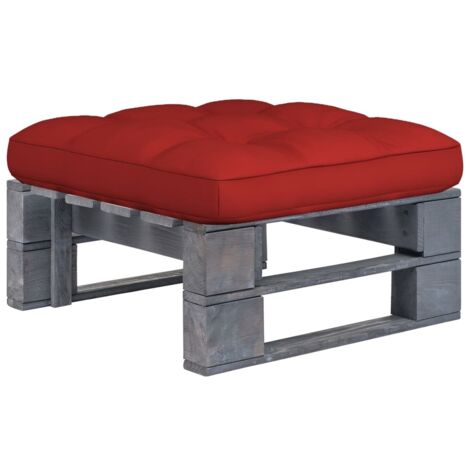 Pouf palette de jardin Canapé Sofa de jardin Bois de pin imprégné de gris 61215 (1/5)