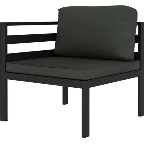 Salon de jardin 3 pcs Contemporain, Ensemble repas de jardin, avec coussins Aluminium Anthracite OIB5550E (1/5)