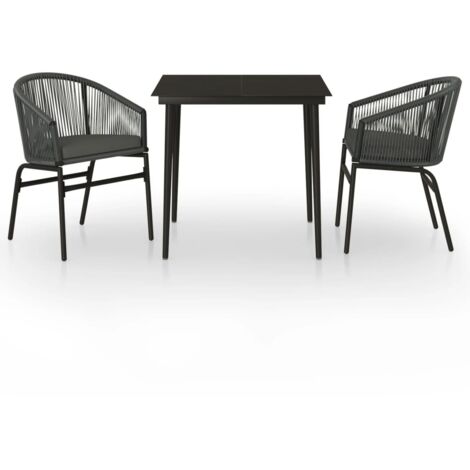 Ensemble Table et Chaise de Jardin  Salon de jardin 3 pcs Anthracite 59512 (1/5)