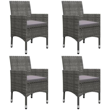 Ensemble de salle à manger de jardin 5 pcs Gris 42 (1/5)