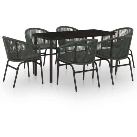 Ensemble Table et Chaise de Jardin Salon de jardin 7 pcs Anthracite 85770 (1/5)