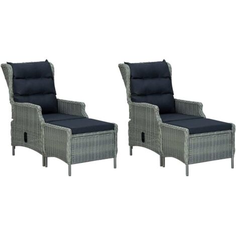 Ensemble Table et Chaise de Jardin Salon de jardin 7 pcs Gris clair 73382 (1/5)