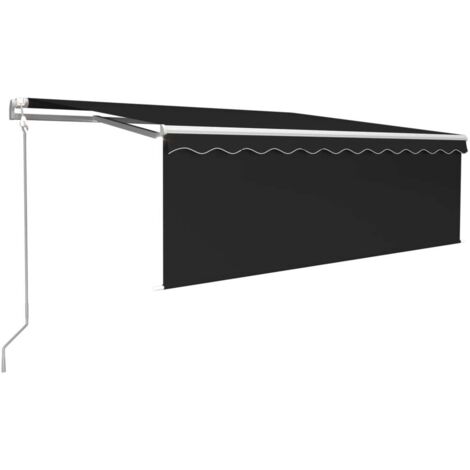 Auvent Marquise automatique rétractable avec store, Store Banne pour Jardin Balcon Terrasse, 4,5x3 m Anthracite OIB7391E (1/5)