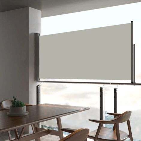 Auvent latéral rétractable de patio - Auvent de jardin Soleil imperméable 60x300 cm Crème BV159143 - BonneVie (1/5)