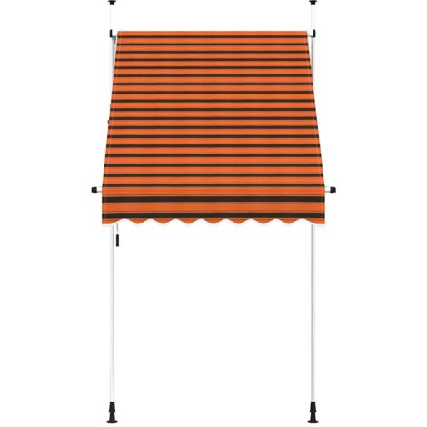 MINBAO Auvent manuel rétractable 150 cm Orange et marron (1/5)