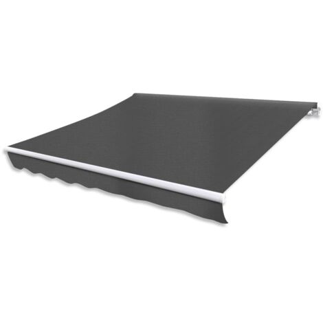 Auvent pliable manuel - Auvent de jardin Soleil imperméable 300 cm Anthracite BV780762 - BonneVie (1/5)